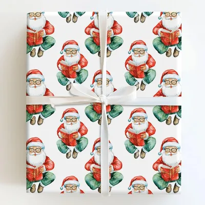 Claus of Knowledge - Gift Wrap for Christmas, Holidays Wrapping Paper, Christmas Wrapping Paper
