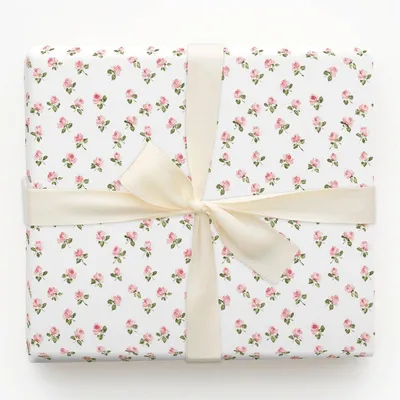 Rosy Beginnings - Gift Wrap for Christmas, Holidays Wrapping Paper, Christmas Wrapping Paper