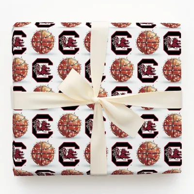 Holiday Hoops Gamecocks - Gift Wrap for Christmas, Holidays Wrapping Paper, Christmas Wrapping Paper