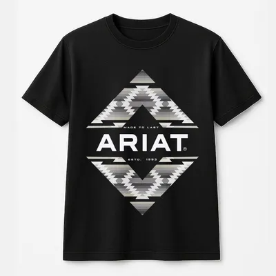 Ariat Geometric Tribal T-Shirt, Ariat T-Shirt, Classic Ariat, Ariat Logo, Father Gift, Father Day Gift