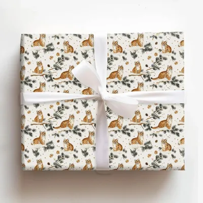 Holiday Feline Fever - Gift Wrap for Christmas, Holidays Wrapping Paper, Christmas Wrapping Paper
