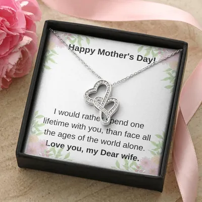 I Would Rather Spend One Lifetime With You Double Hearts Necklace