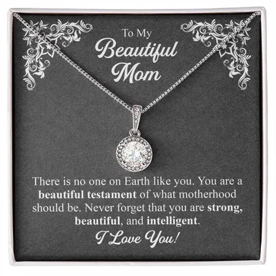 Mothers Day Gift from Daughter, Mother of the Groom Gift from Son, Presents for Mom Birthday, Sentimental Jewelry Necklace for Mom