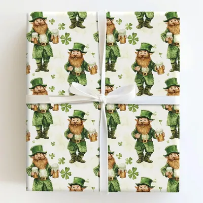Lucky Brew Crew - Gift Wrap for Christmas, Holidays Wrapping Paper, Christmas Wrapping Paper