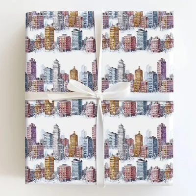 Yuletide in New York - Gift Wrap for Christmas, Holidays Wrapping Paper, Christmas Wrapping Paper