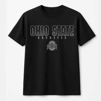 Men'S Black Ohio State Buckeyes T-Shirt Soft Fleece Official College Fan Wear Warm Casual Layer For Game