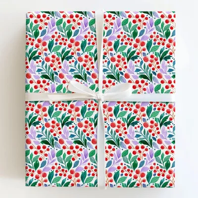 Hint of Purple - Gift Wrap for Christmas, Holidays Wrapping Paper, Christmas Wrapping Paper