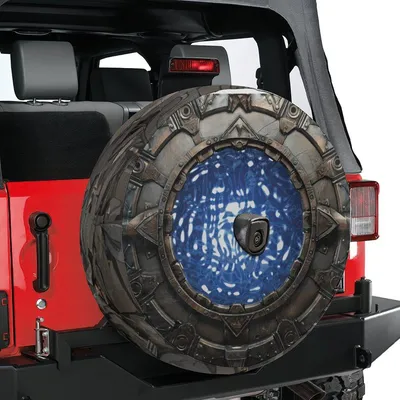 Spare Tire Space Arch Portal Cover With Backup Camera Hole Option. Camping Gift Spare Tire Cover