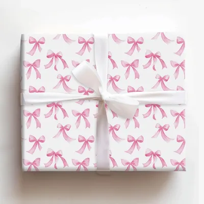 Pink Knot - Gift Wrap for Christmas, Holidays Wrapping Paper, Christmas Wrapping Paper