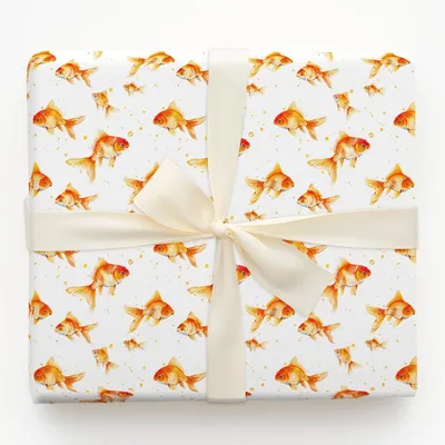 Fish are Friends - Gift Wrap for Christmas, Holidays Wrapping Paper, Christmas Wrapping Paper