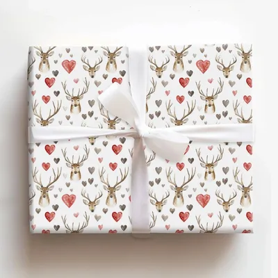 Love in the Wild - Gift Wrap for Christmas, Holidays Wrapping Paper, Christmas Wrapping Paper