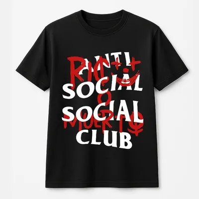 Anti Social Social T-Shirt, Staple T-Shirt T-Shirt, Classic For Everyday Use Fit Top Womenswear Unisex