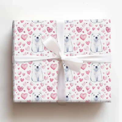 Polar Pink - Gift Wrap for Christmas, Holidays Wrapping Paper, Christmas Wrapping Paper