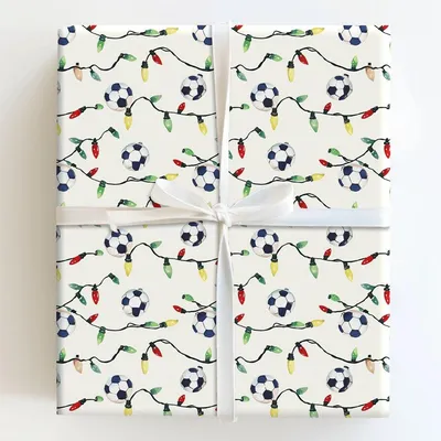 Light Up the Goal - Gift Wrap for Christmas, Holidays Wrapping Paper, Christmas Wrapping Paper