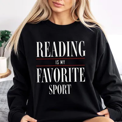 Reading Is My Favorite Sport Sweatshirt Vintage Reading Booklover Gift Bookish Librarian Sweatshirt