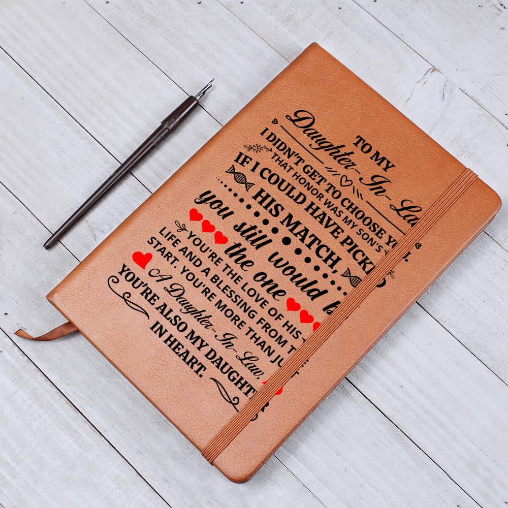 TO MY DAUGHTER IN LAW HONOR LEATHER JOURNAL - GRAPHIC JOURNAL
