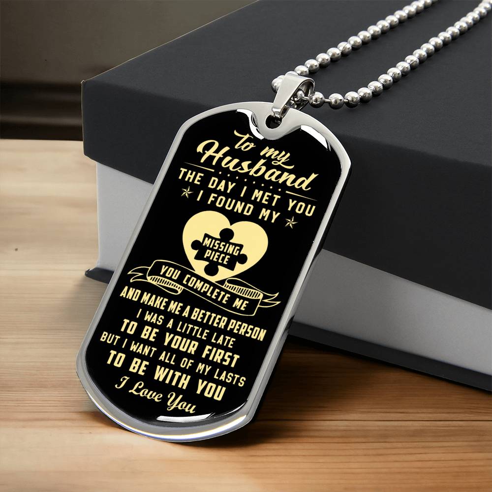 Dog Tag Necklace For Husband, Husband Birthday’S Day Gifts, Custom Gift For Husband, Romantic Gift, Husband Dog Tag - Army Tag Necklace, Dog Tag