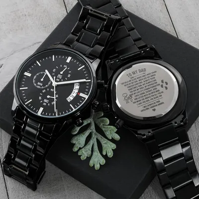 Special Father's Day Chronograph Watch - Reasons I Love My Dad Engraved Watch Engraving Chronograph Watch