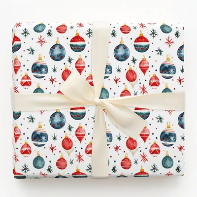 Sky of Ornaments - Gift Wrap for Christmas, Holidays Wrapping Paper, Christmas Wrapping Paper
