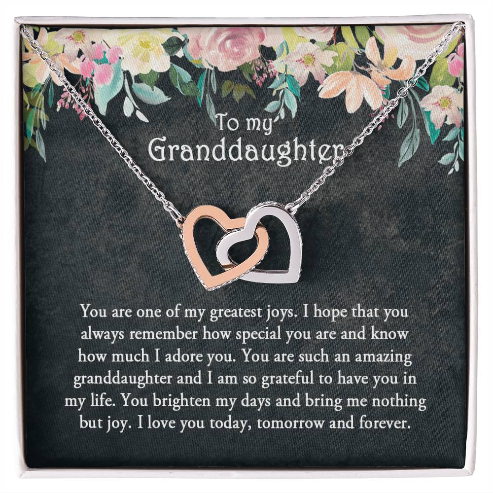 Granddaughter Gift Granddaughter Necklace Gift For Grandchild Granddaughter Jewelry Birthday Gift Interlocking Hearts Necklace