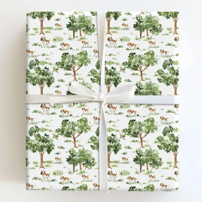 Park Day with the Beagles - Gift Wrap for Christmas, Holidays Wrapping Paper, Christmas Wrapping Paper