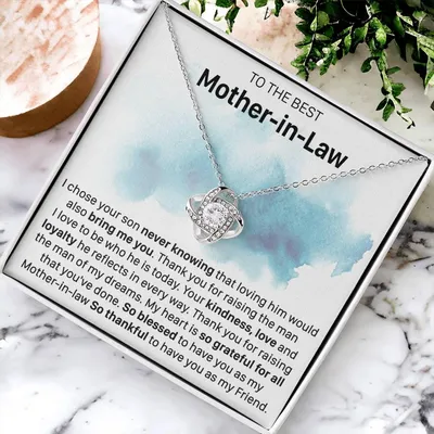 Gift For Mother-In-Law Never Knowing Reflects Love Knot Necklace Love Knot Necklace
