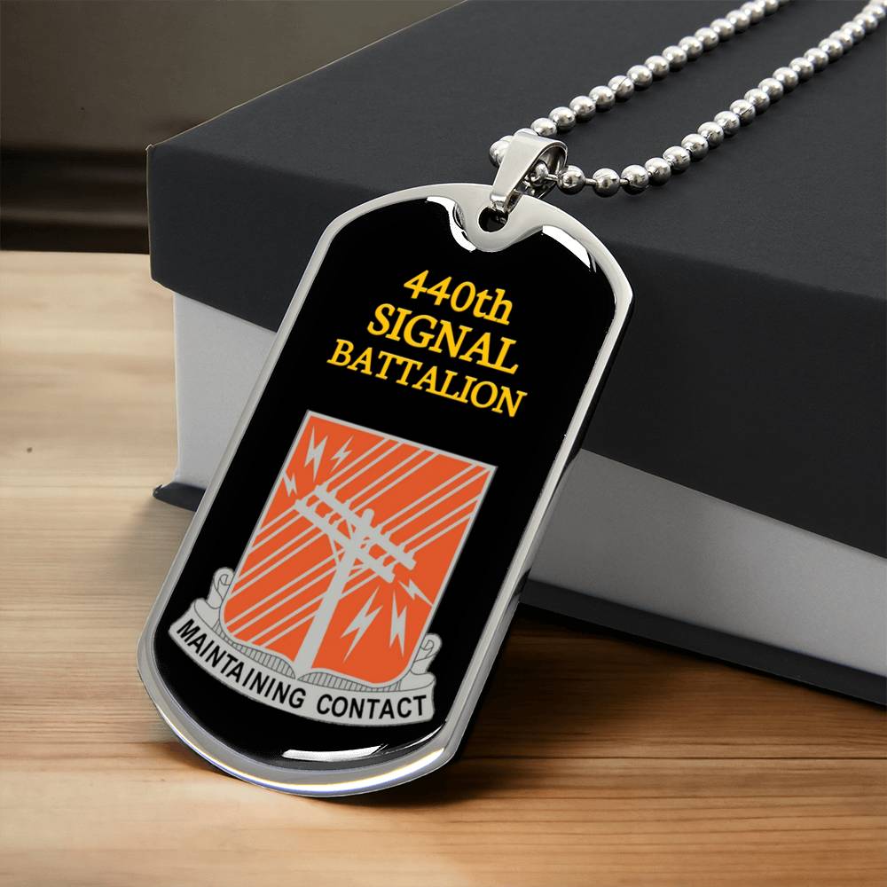 Awesome Dog Tag For 440Th Signal Battalion - Army Tag Necklace, Dog Tag