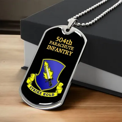 Awesome Dog Tag For 504Th Parachute Infantry - Army Tag Necklace, Dog Tag