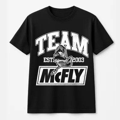 Men'S Team Mcfly Ecru T-Shirt Mcfly Music Tour T-Shirt Singer Merch Music Concert Outfit Summer Fits Rock Band Signature