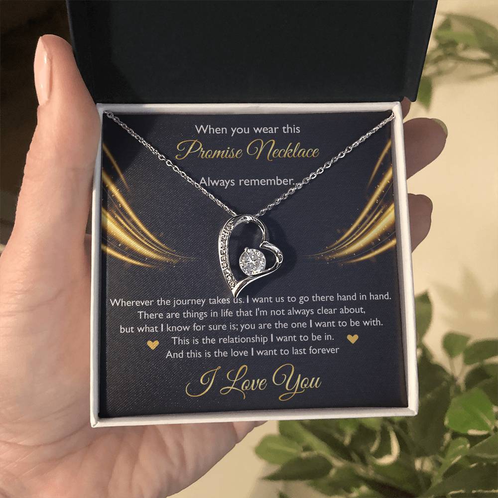 Promise Heart Necklace - The Love I Want To Last Forever - Forever Love Necklace
