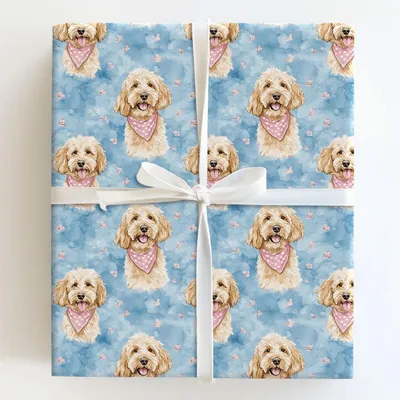 Big Sister Goldendoodle - Gift Wrap for Christmas, Holidays Wrapping Paper, Christmas Wrapping Paper