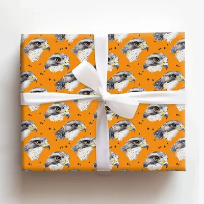 Feather Umber - Gift Wrap for Christmas, Holidays Wrapping Paper, Christmas Wrapping Paper