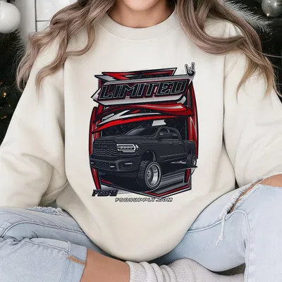 Limited Edition Truck Sweatshirt Bold Ram Graphic With Red Accents Fsd Supply Streetwear For Pickup Fans And Powertruck