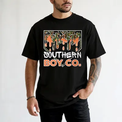 Home Plate Camo Baseball T-shirt – Vintage Southern Country Boy Graphic Tee