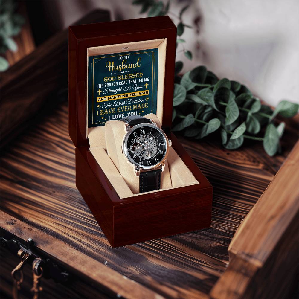 To My Husband Watch Gifts For Husband Gifts For Husband Birthday Anniversary Gift From Husband Husband Gifts From Wife Fathers Day Gift Openwork Watch