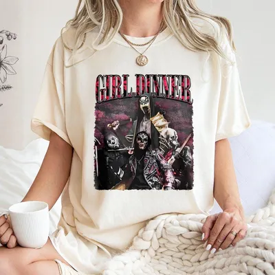 Sleep Token T-Shirt Girl Dinner Meme Meets Rock Band Style Vessel Ii Graphic Alt Music T-Shirt For Fans