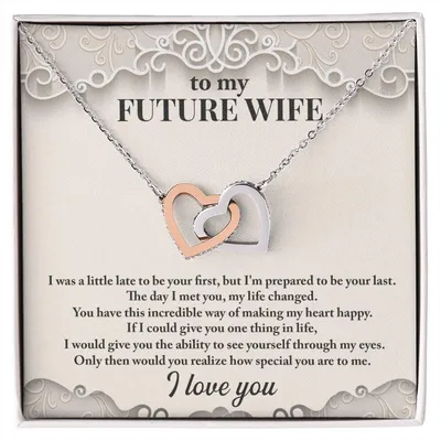 To My Future Wife Interlocking Hearts Necklace