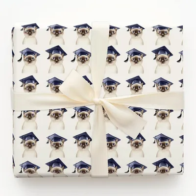 Burmese Graduate - Gift Wrap for Christmas, Holidays Wrapping Paper, Christmas Wrapping Paper