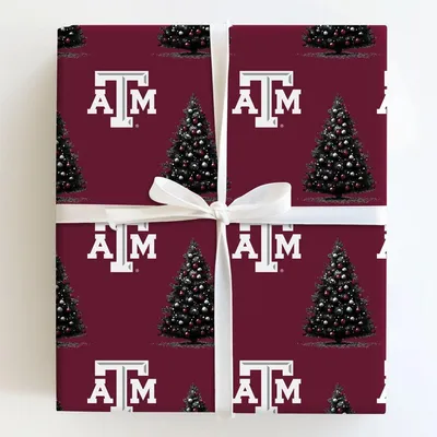 Maroon Tree Magic - Gift Wrap for Christmas, Holidays Wrapping Paper, Christmas Wrapping Paper