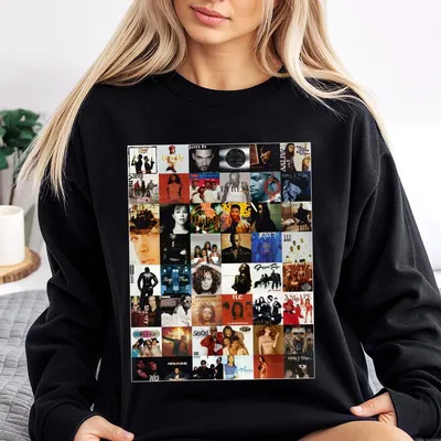 90'S R&B Album Cover Sweatshirt Sweatshirt Sweatshirt, Black History Sweatshirt, 90'S Party, Gift For Fan, Raised On 90'S R&B, Unisex Sweatshirt