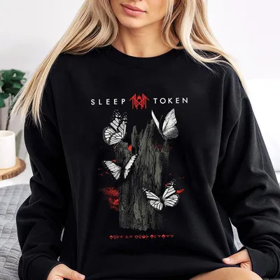 Sale Up To 40 Sleep Token Butterflies Band Logo Sweatshirt Sleep Token Merch Rock Music Sweatshirt Gifts For Fans Men Women Top