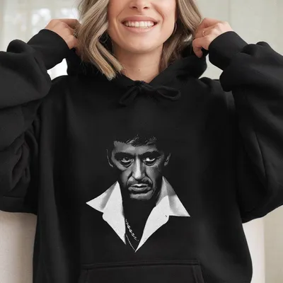 Tony Montana Scarface Hoodie Vintage Graphic Tonny Montana The World Is Yours Scarface Gangster