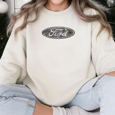 Ford Baby Sweatshirt, Y2k Logo Crop Top, 90s Car Graphic Sweatshirt, Gift For Car Lovers, Women'S Streetwear Top