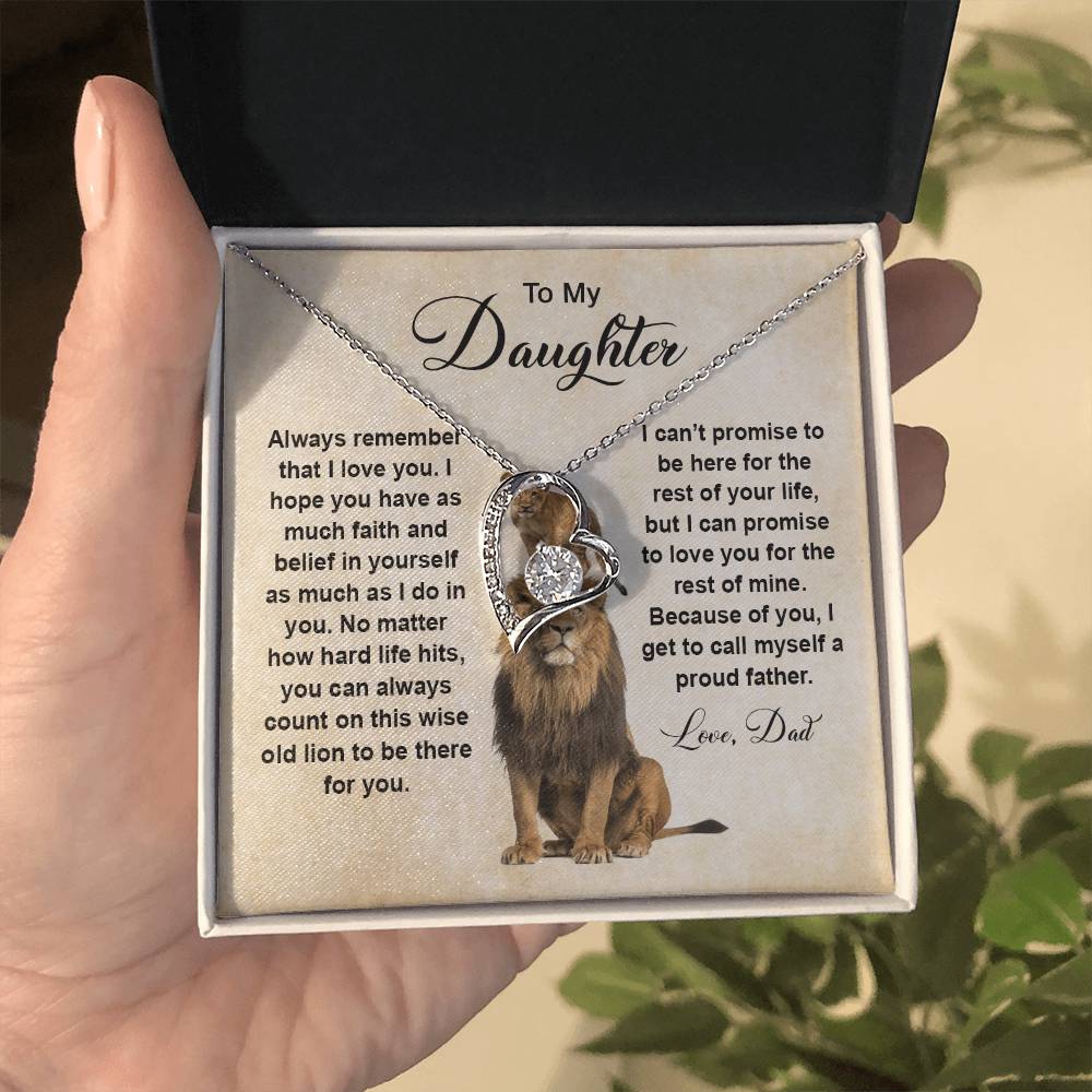 To My Daughter From Dad - Always Remember - Forever Love Necklace