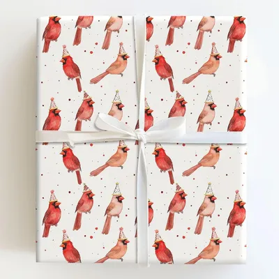 Party on Wings - Gift Wrap for Christmas, Holidays Wrapping Paper, Christmas Wrapping Paper