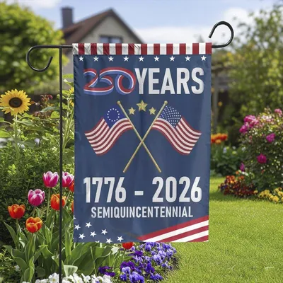 America 250th Anniversary House Flag, Us Semiquincentennial Outdoor DéCor And Double-Sided Flag, Fade-Resistant Patriotic Yard Banner Vertical Garden Flag