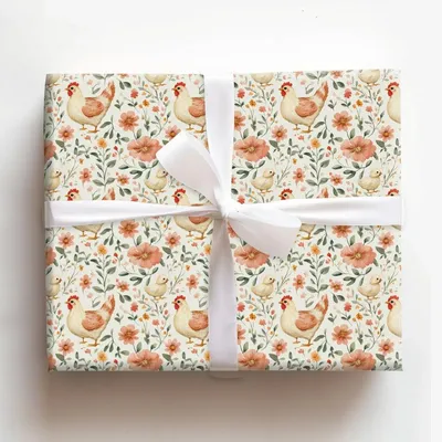 Chicks In One Basket - Gift Wrap for Christmas, Holidays Wrapping Paper, Christmas Wrapping Paper