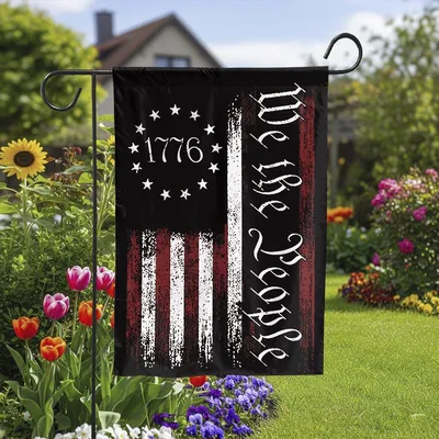 Vertical Garden - We The People 1776 Garden Flag , Patriotic Vintage American Vertical Banner Vertical Garden Flag