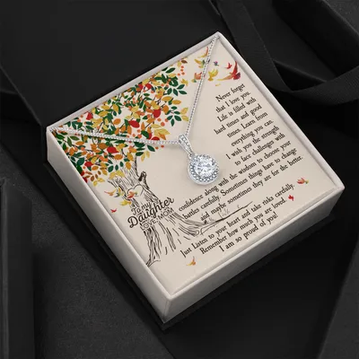 To My Daughter Necklace From Mom - Grown Up Daughter Gift From Mom  - Necklace For Daughter - Gift For Daughter -  Mom To Daughter Necklace Jewelry Gift Love Mom To Daughter Necklace - Mom Anniversary Gift - Mother Daughter Necklace
