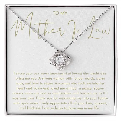 Mother In Law Wedding Gift - Love Knot Necklace Love Knot Necklace